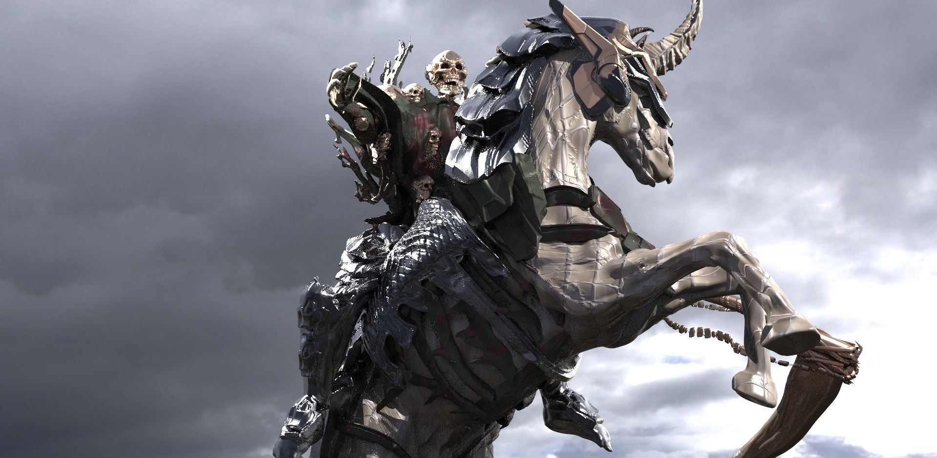 The Scull Death Dealer Reaper 3D model_8