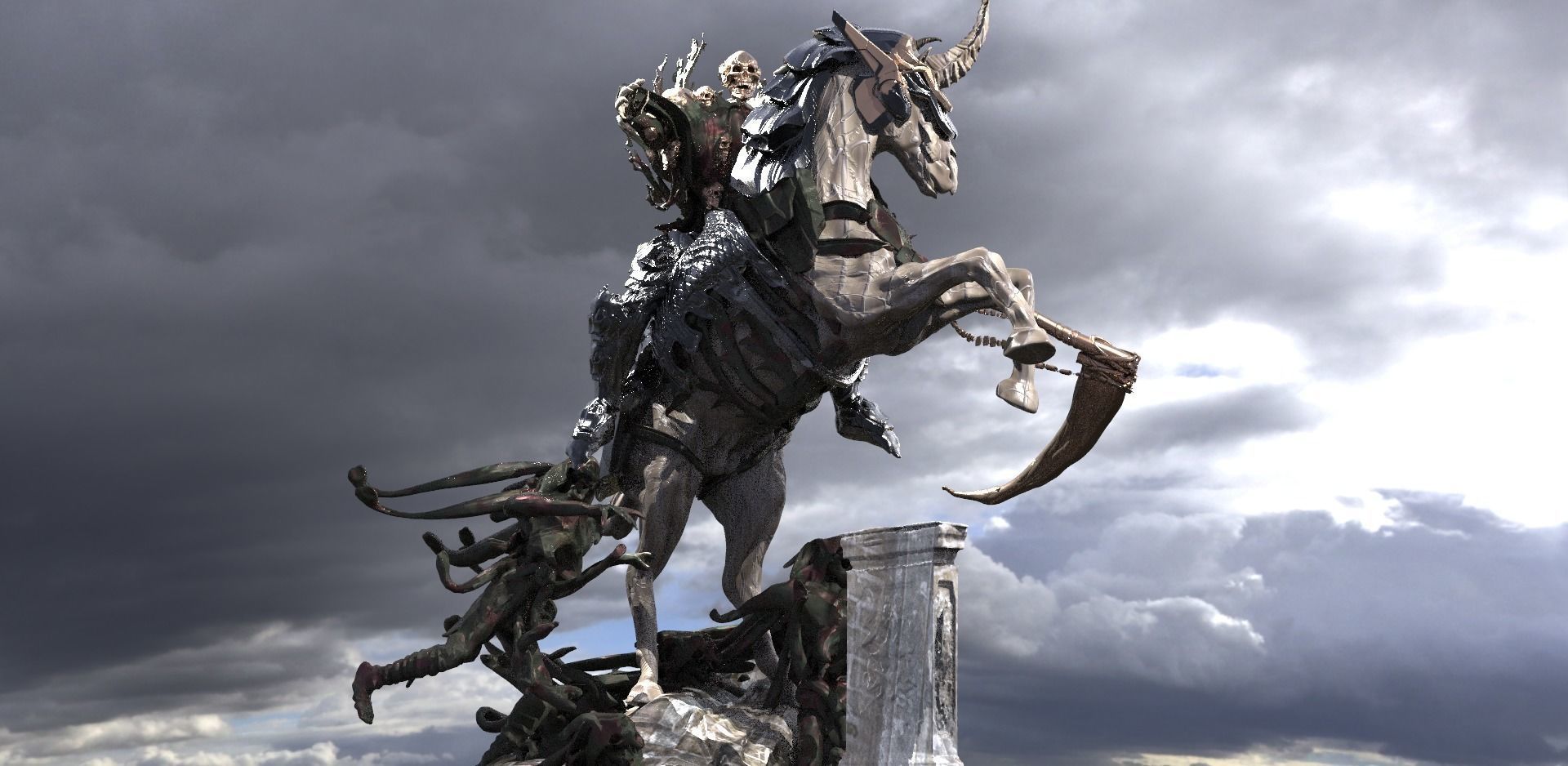 The Scull Death Dealer Reaper 3D model_1