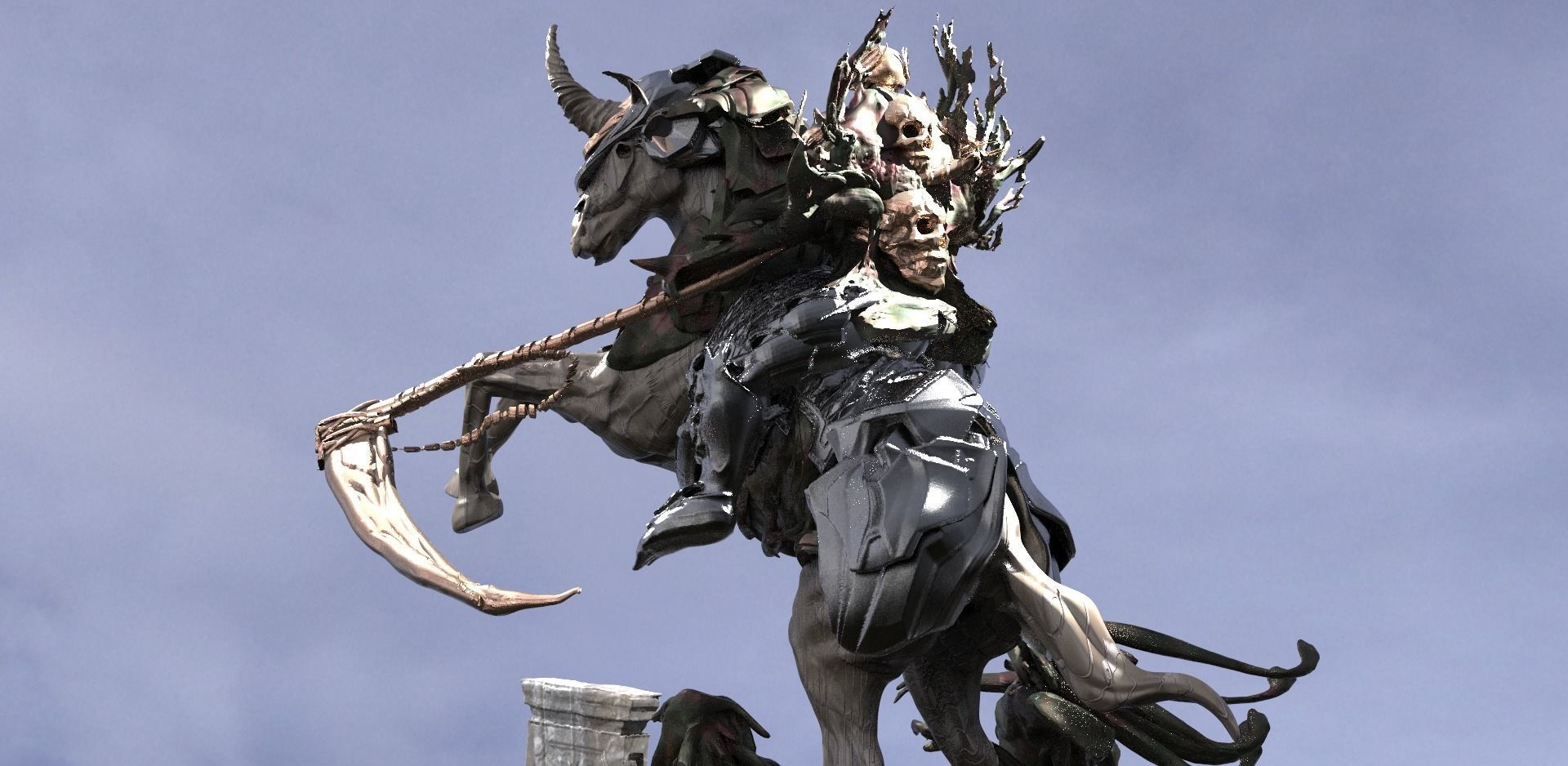 The Scull Death Dealer Reaper 3D model_6