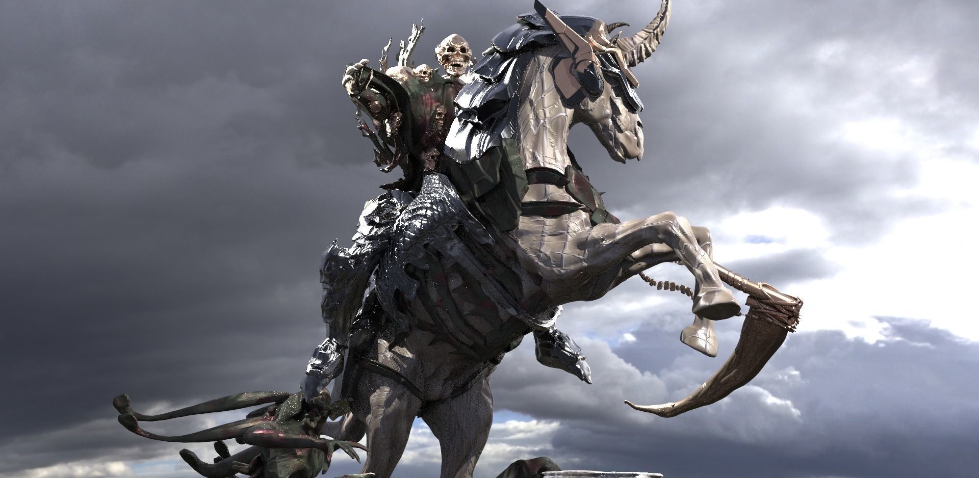 The Scull Death Dealer Reaper 3D model_4