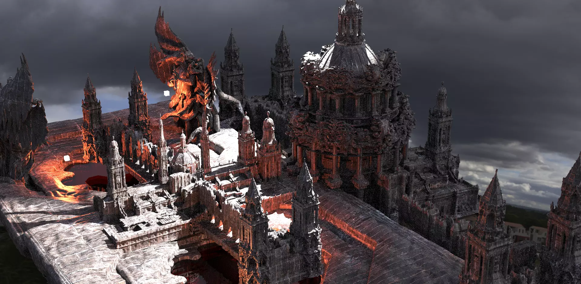 Hell gate Blood font City 2  3D model_0