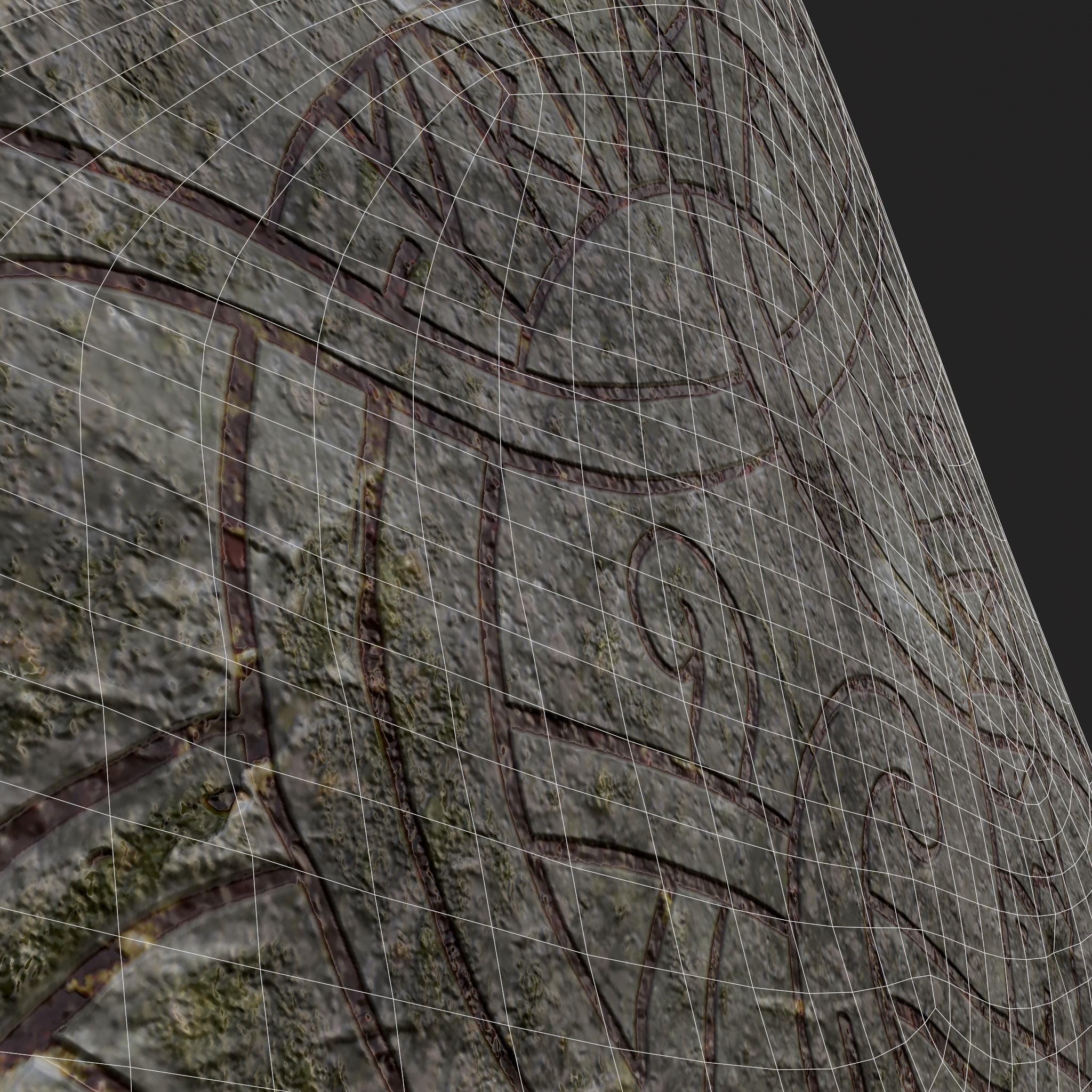 Viking Rock Decoration Low-poly 3D model_14