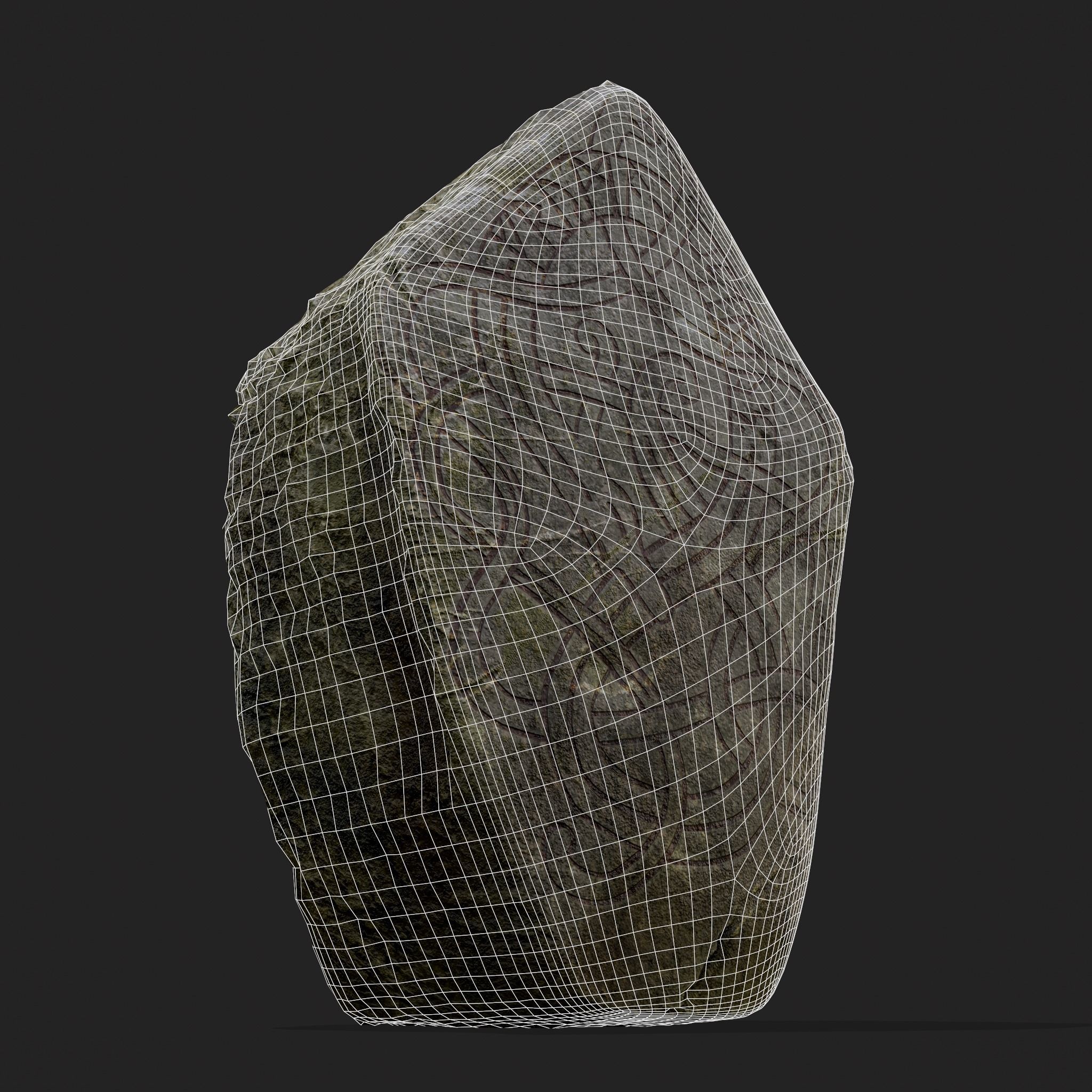 Viking Rock Decoration Low-poly 3D model_22