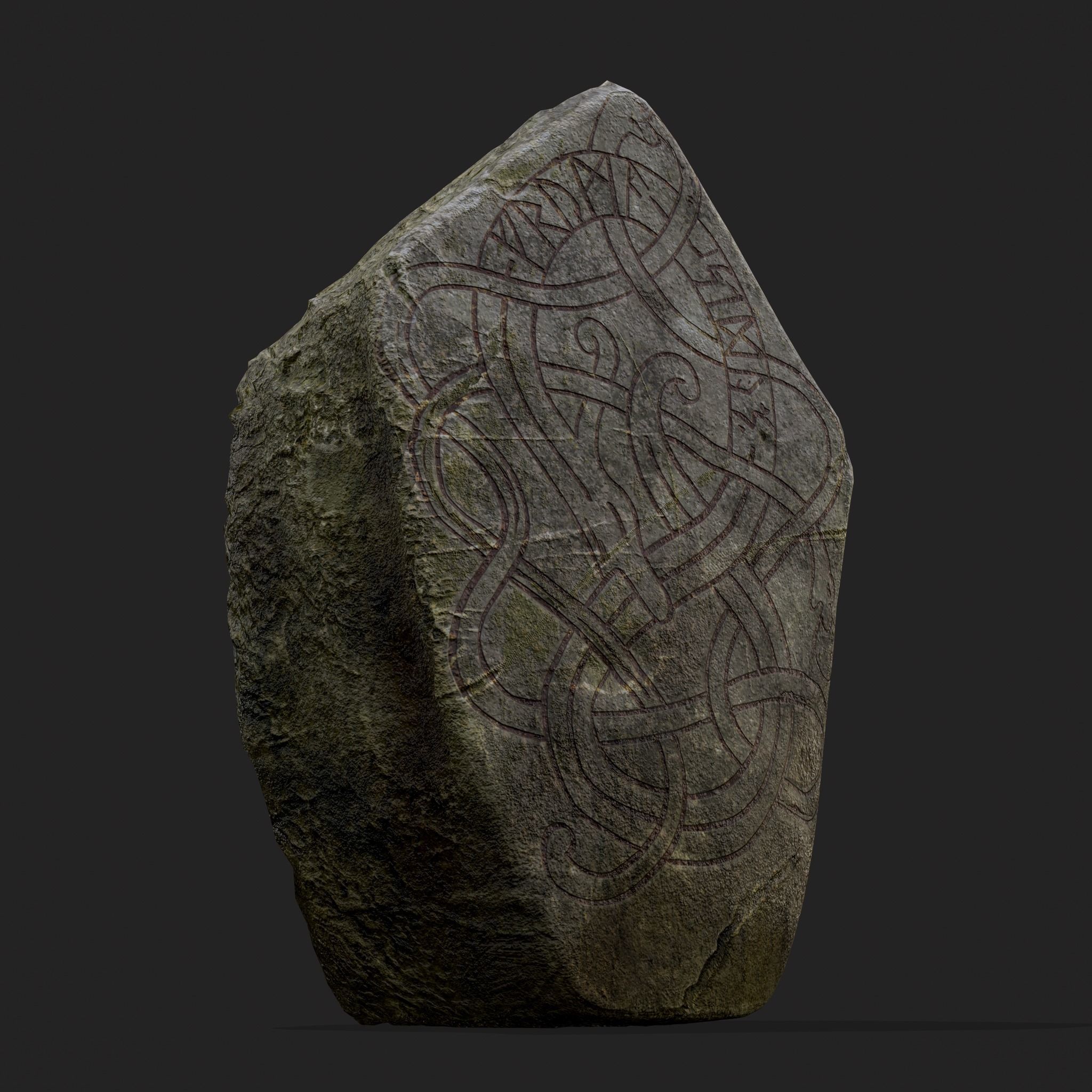 Viking Rock Decoration Low-poly 3D model_21