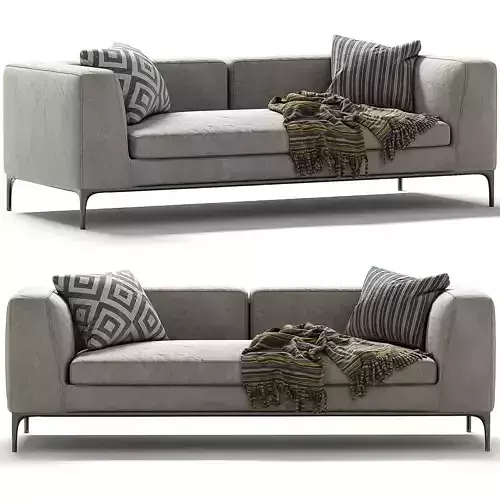 Arflex-Lee-Sofa two sofas with cushions and pillows