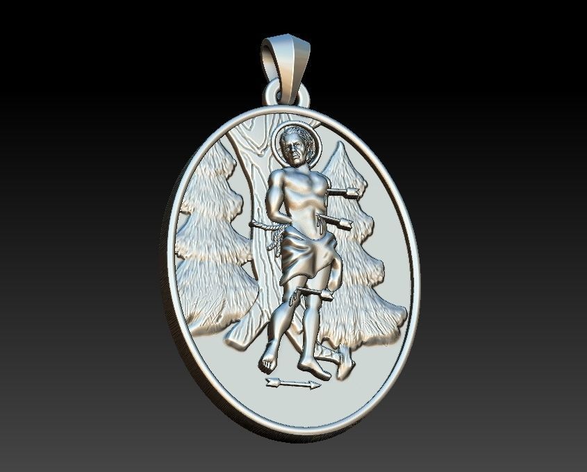 Saint Sebastian - Sao Sebastiao 3D print model_1