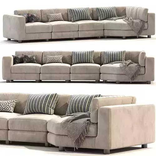 Sectional-Fabric-Sofa-Superhiro sectional sofa with pillows