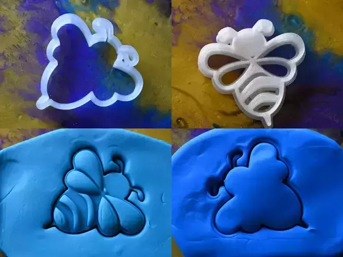 Cookie Cutter - Bee set of 2 3D print model