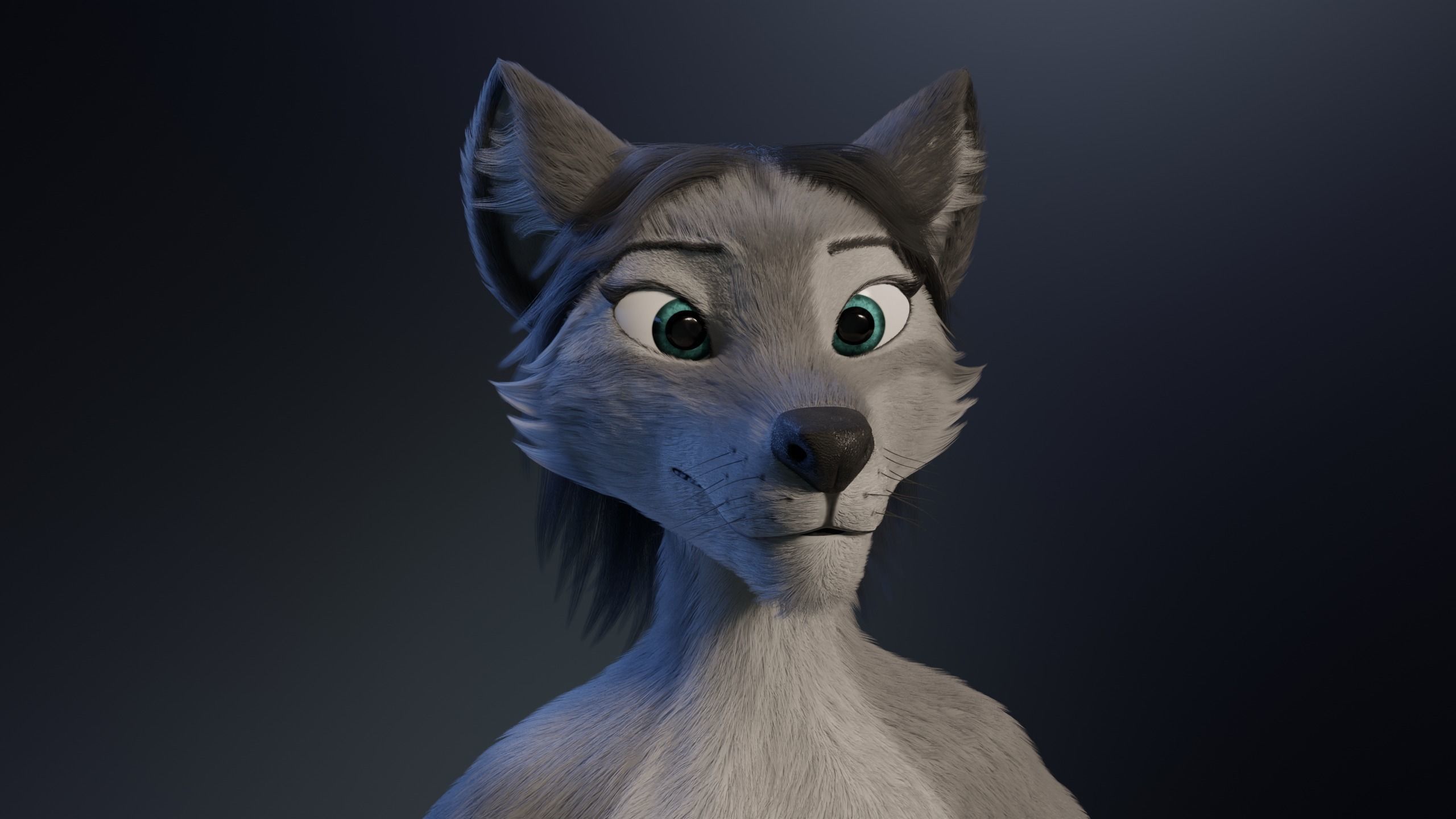 Eva Anthro wolf 3D model_3