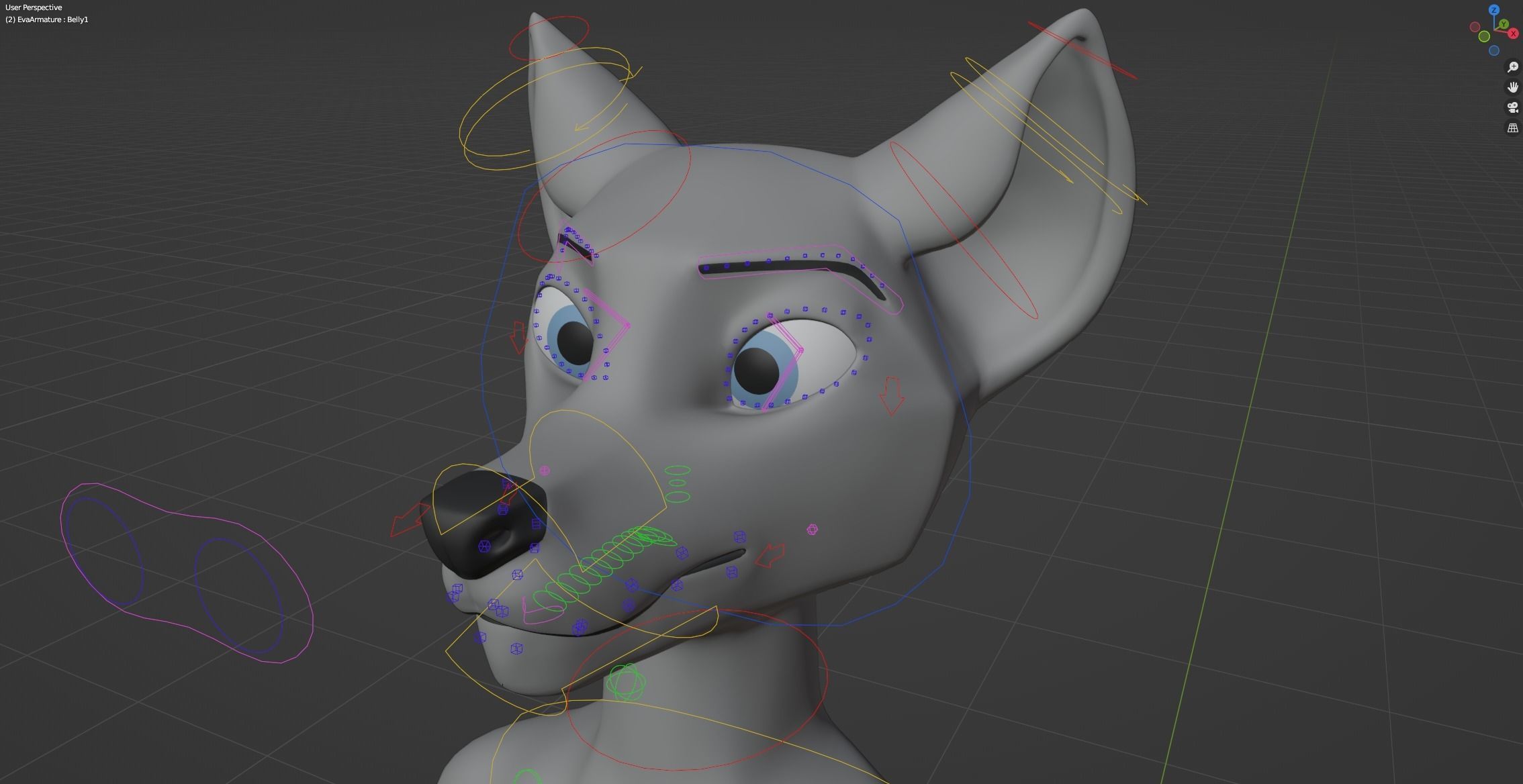 Eva Anthro wolf 3D model_45