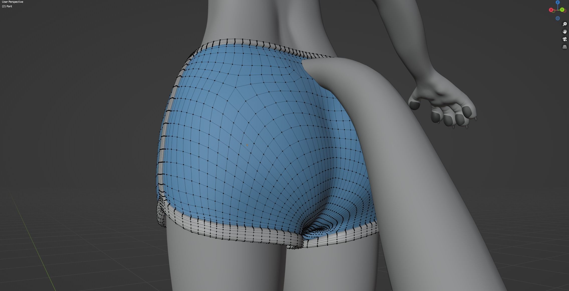 Eva Anthro wolf 3D model_69