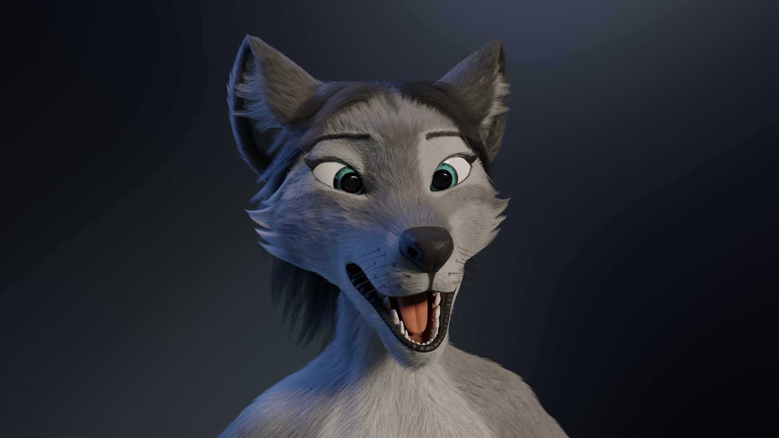 Eva Anthro wolf 3D model_34
