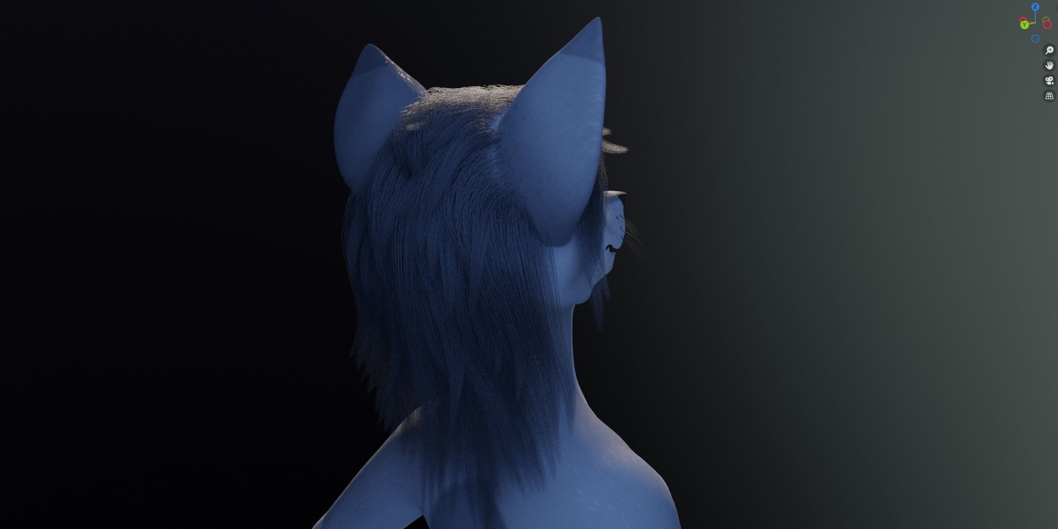 Eva Anthro wolf 3D model_92