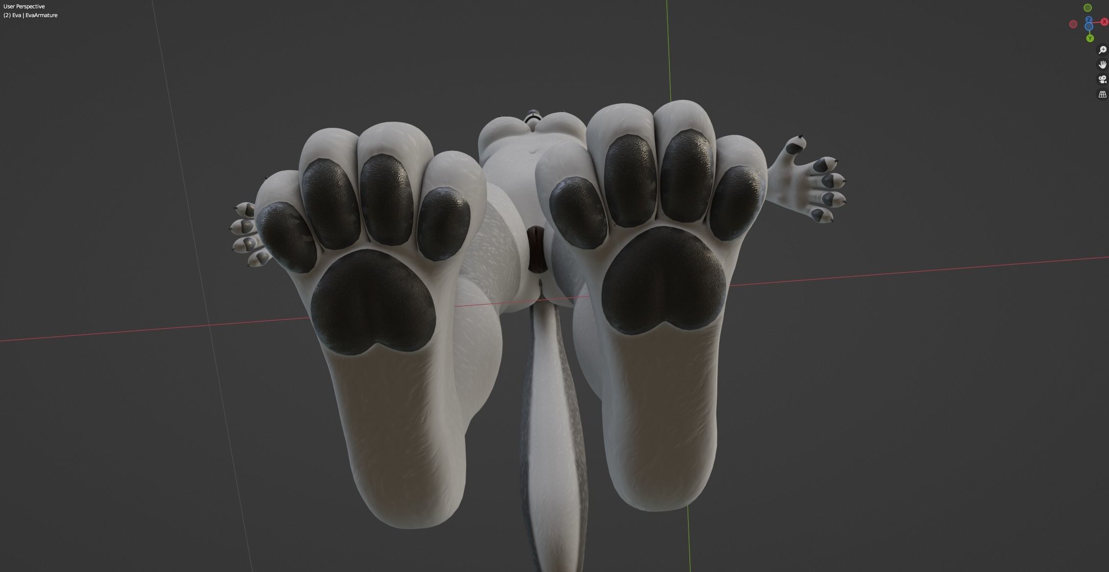 Eva Anthro wolf 3D model_50