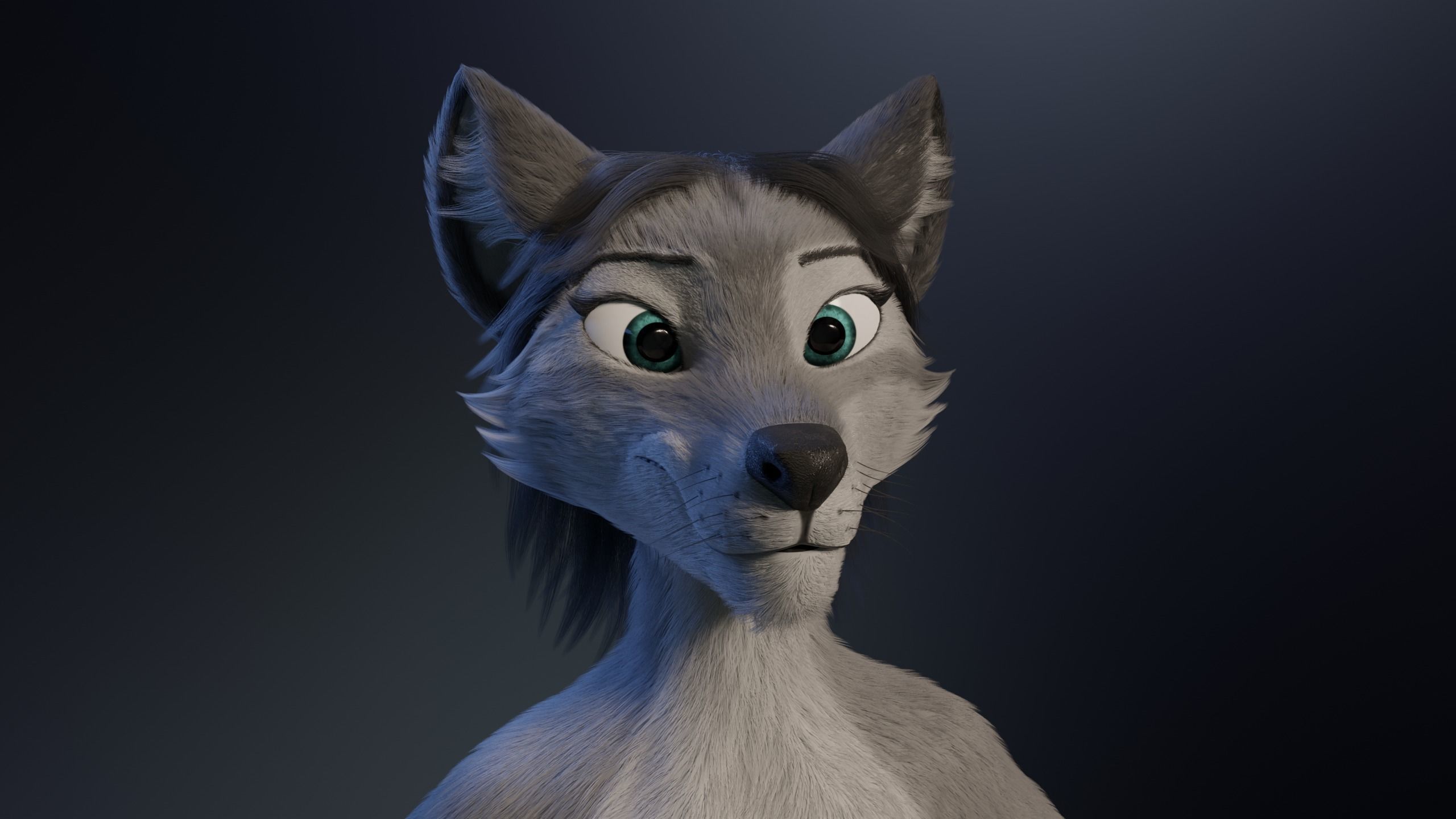Eva Anthro wolf 3D model_31