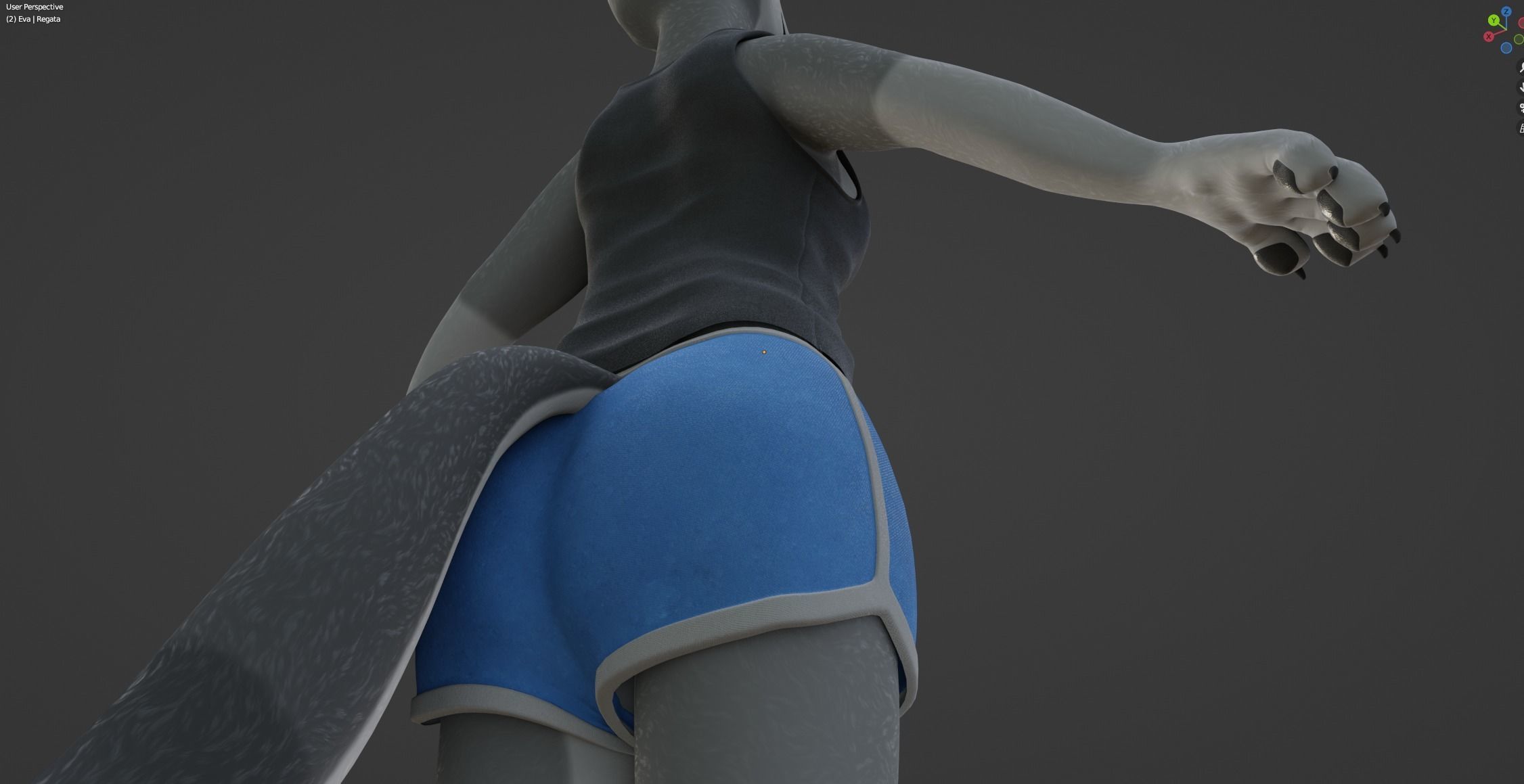 Eva Anthro wolf 3D model_74