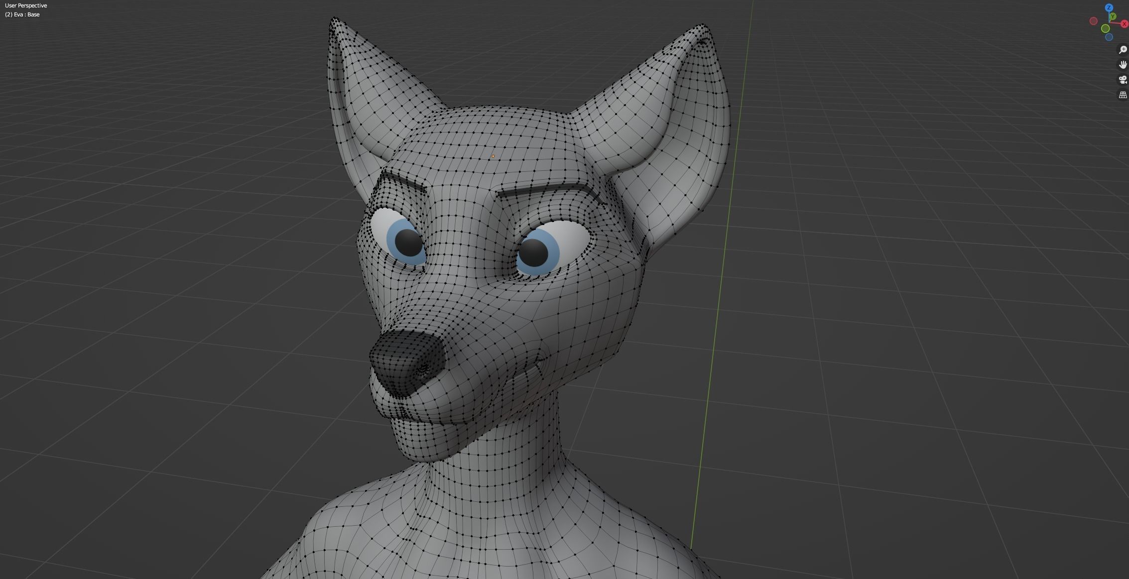 Eva Anthro wolf 3D model_54
