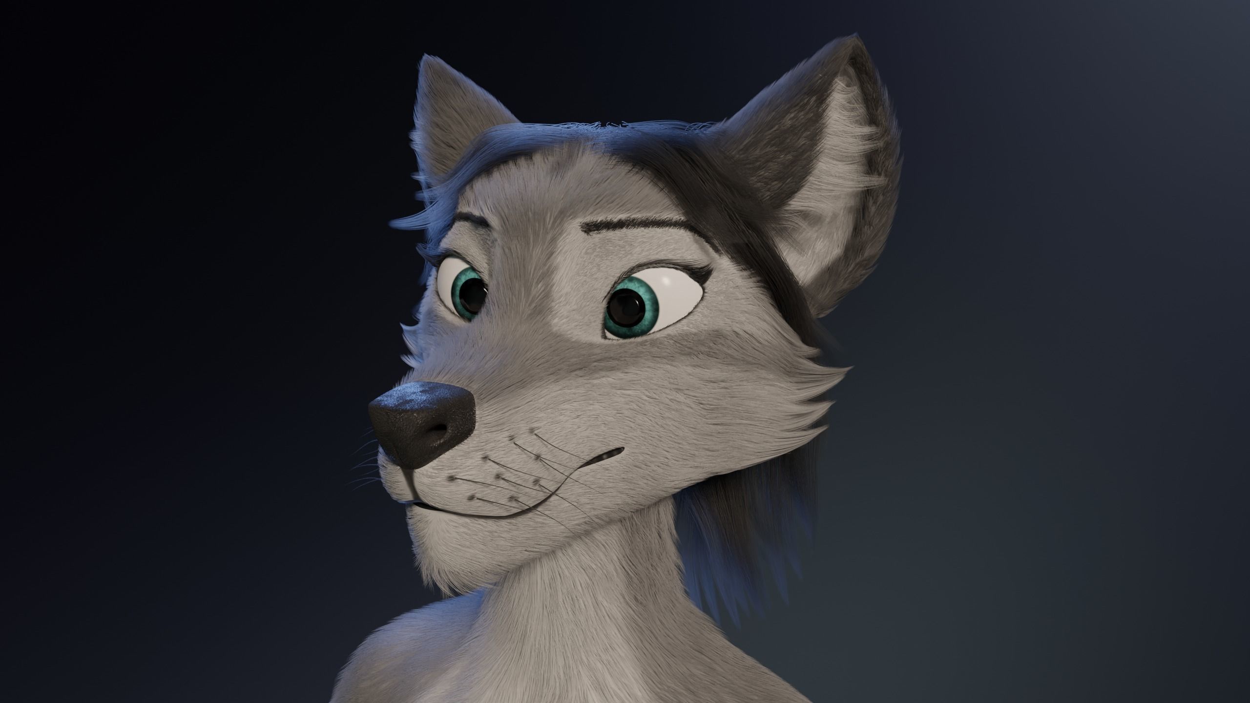Eva Anthro wolf 3D model_5