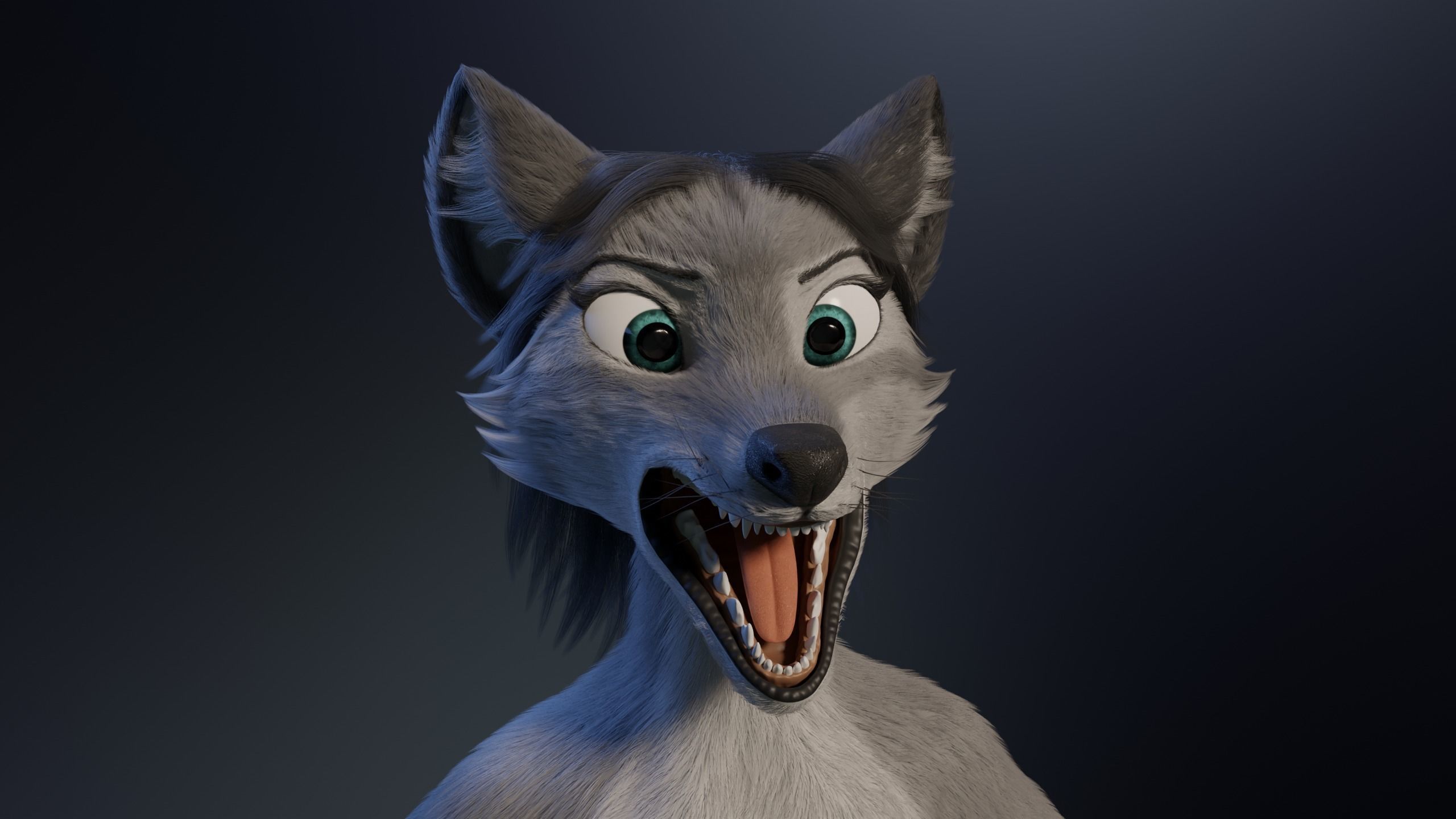 Eva Anthro wolf 3D model_36