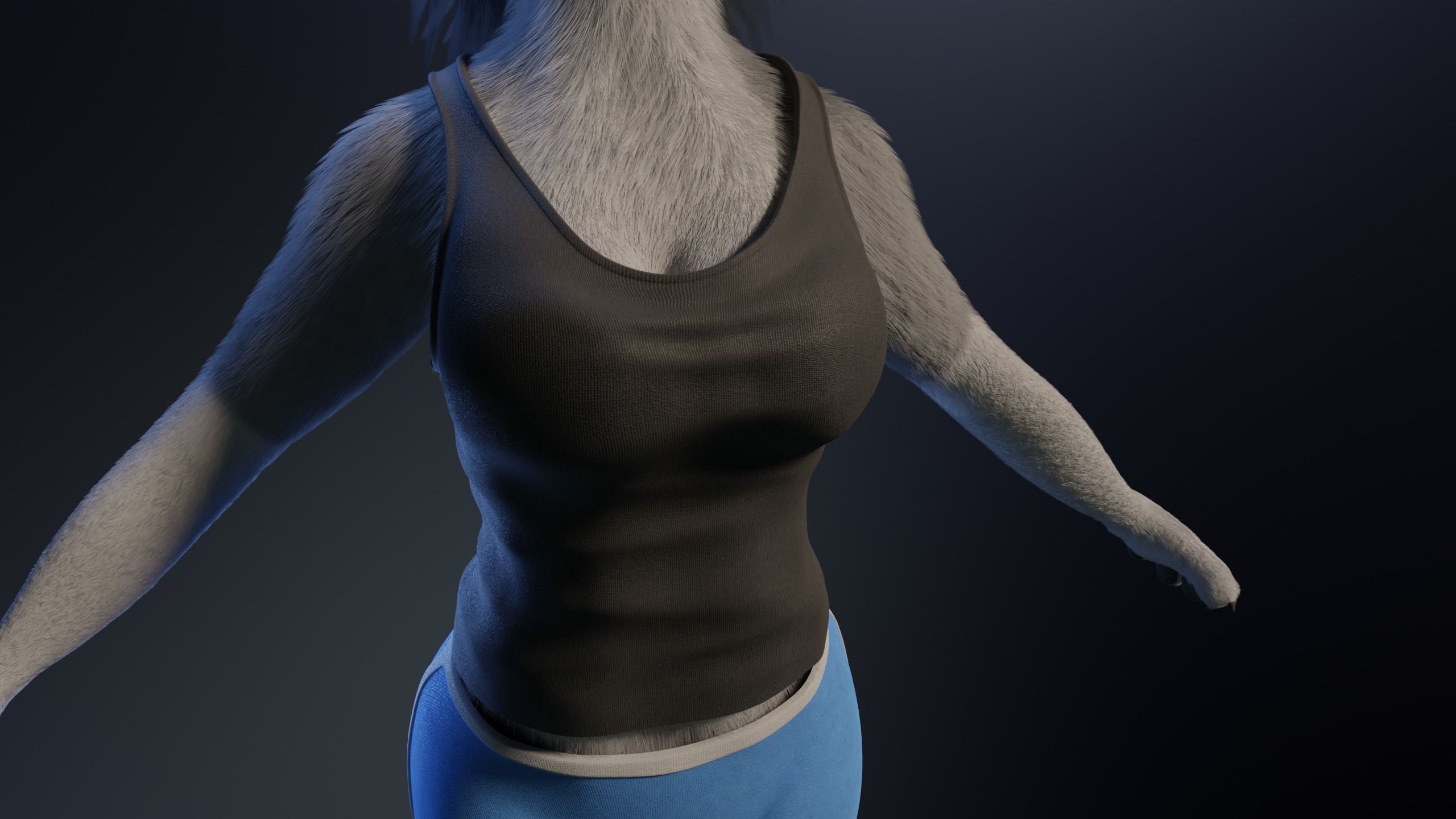 Eva Anthro wolf 3D model_28