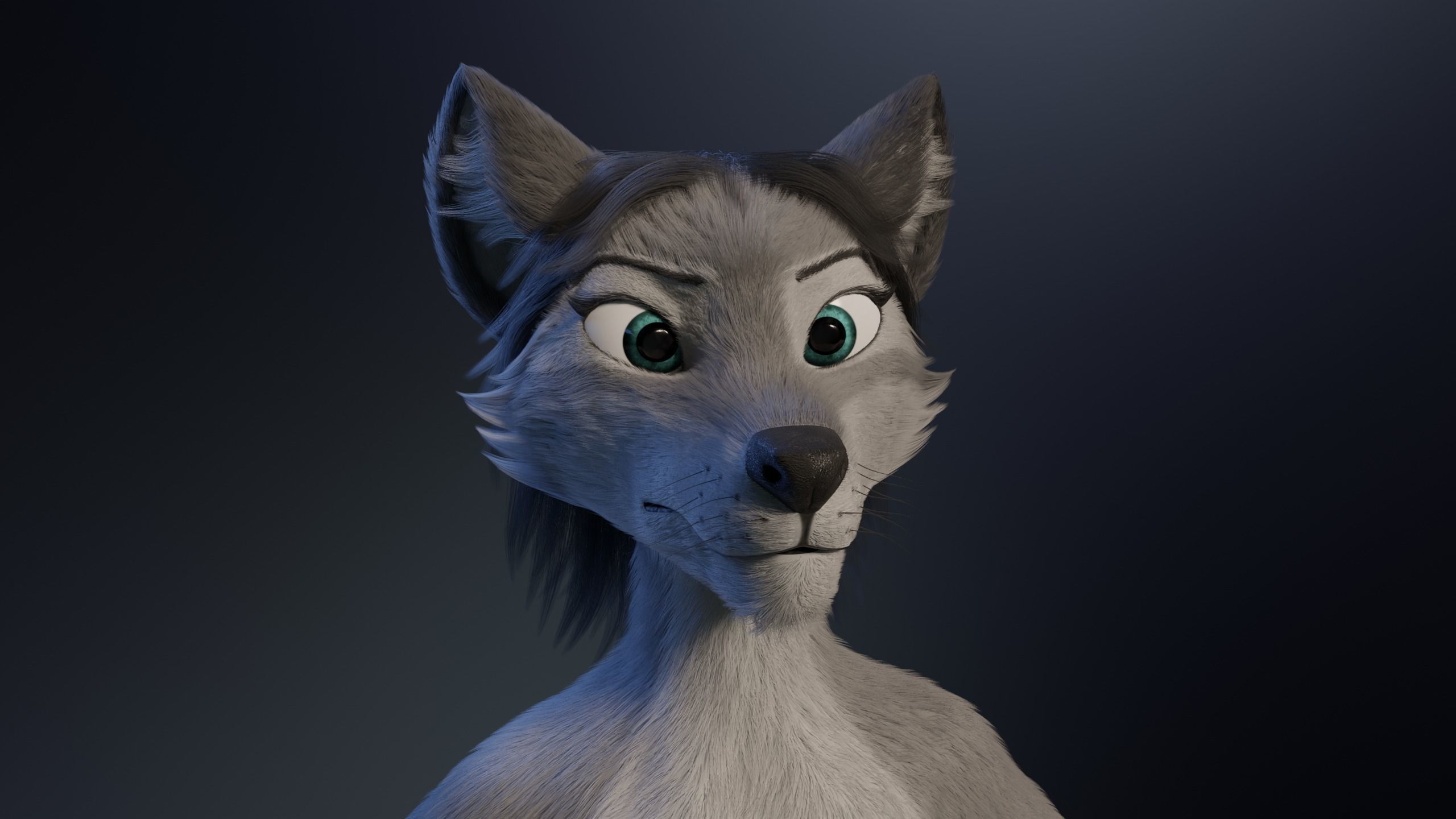 Eva Anthro wolf 3D model_32