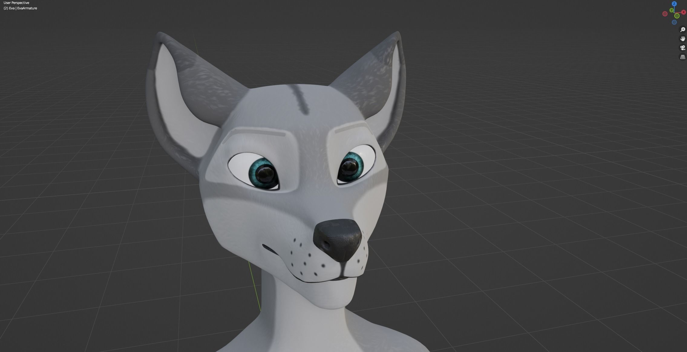 Eva Anthro wolf 3D model_46
