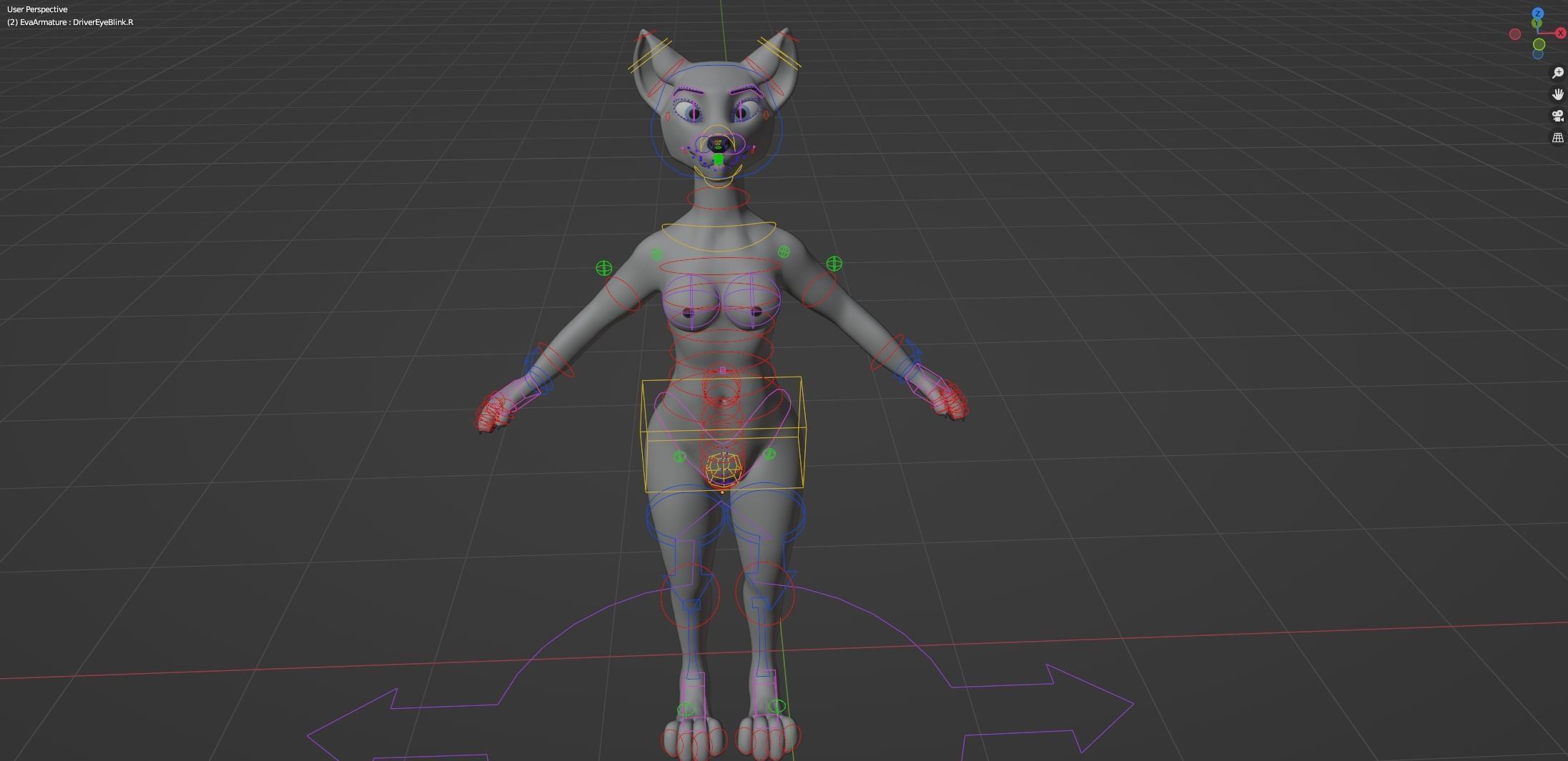 Eva Anthro wolf 3D model_39