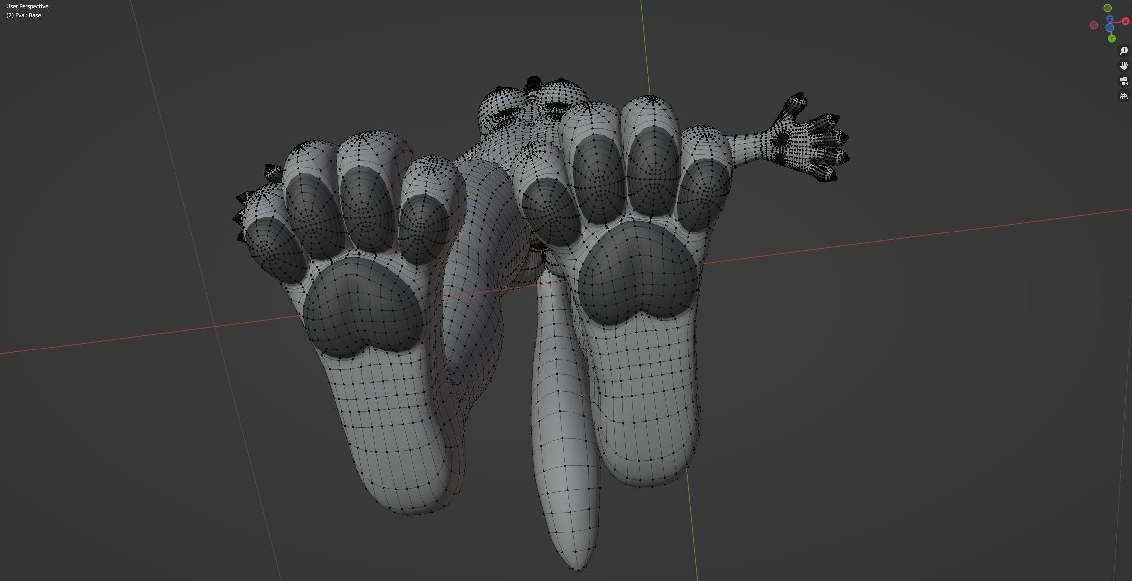 Eva Anthro wolf 3D model_63