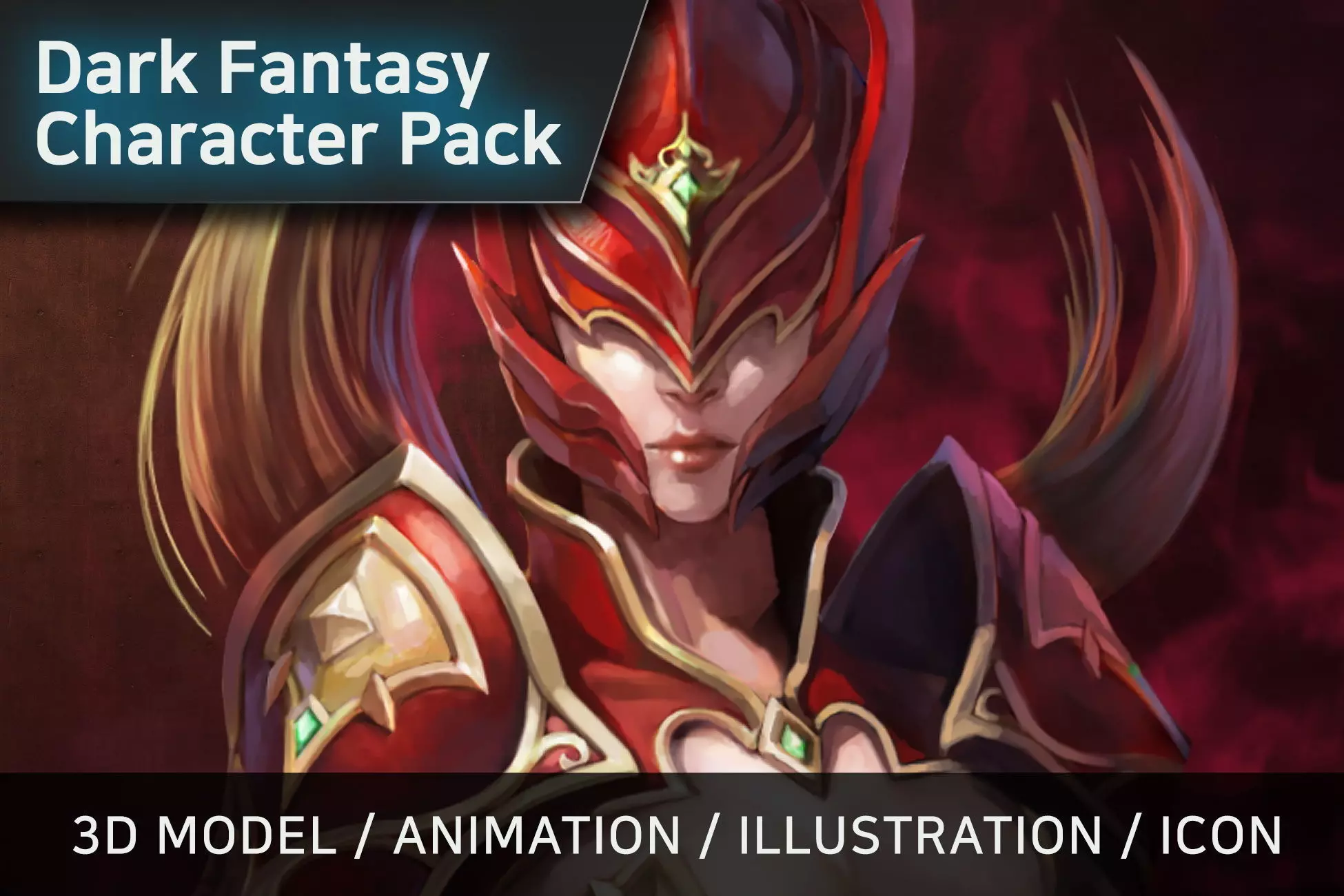 Dark Fantasy Character pack - Hunter Low-poly 3D model_0