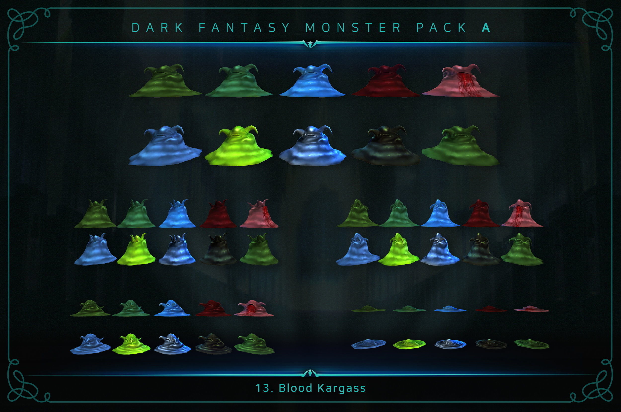 Dark Fantasy Monster Pack A Low-poly 3D model_16