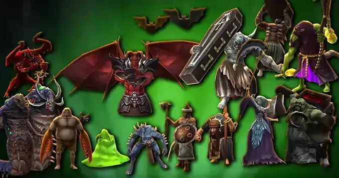 Dark Fantasy Monster Pack A Low-poly 3D model