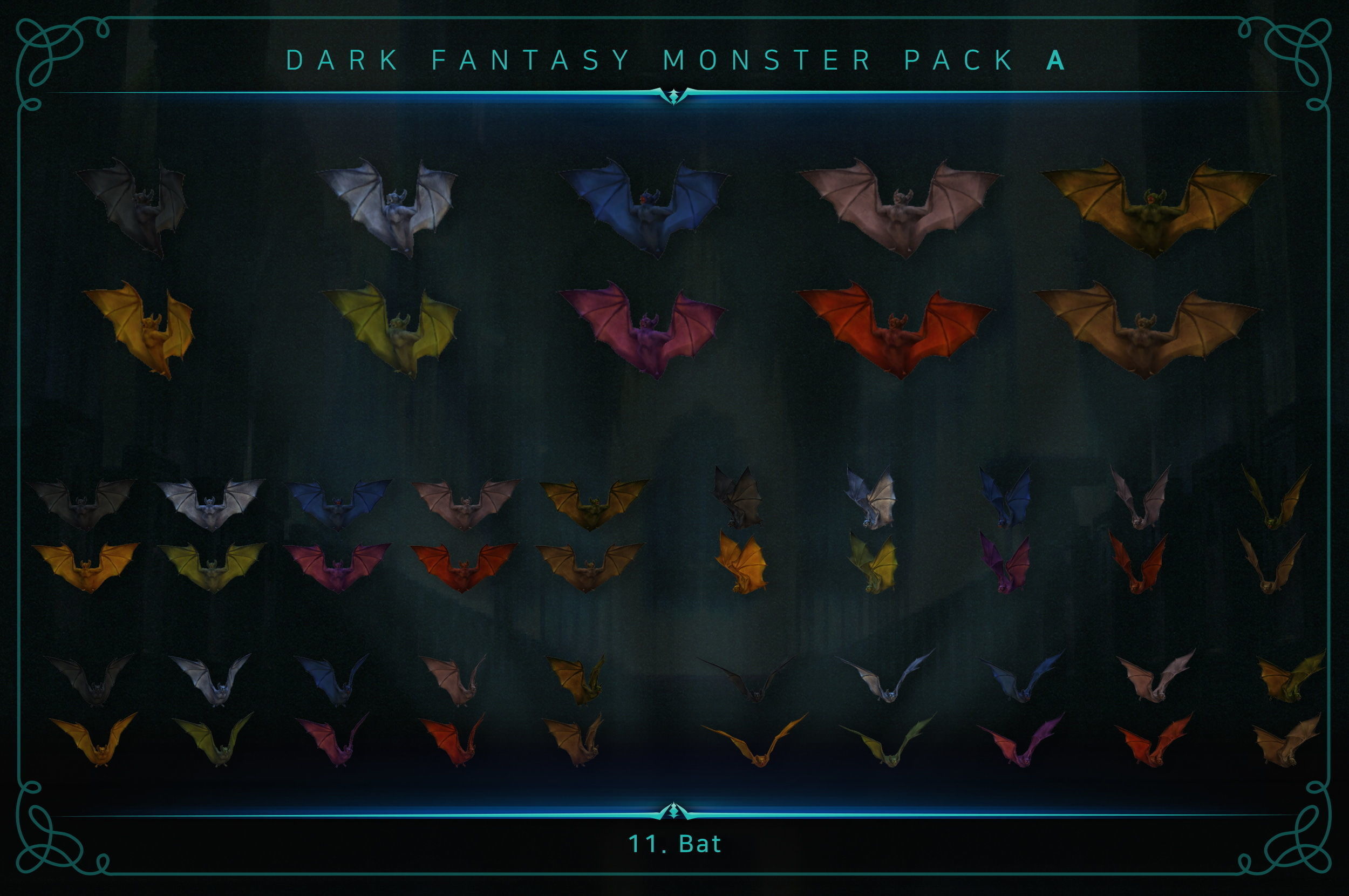 Dark Fantasy Monster Pack A Low-poly 3D model_10