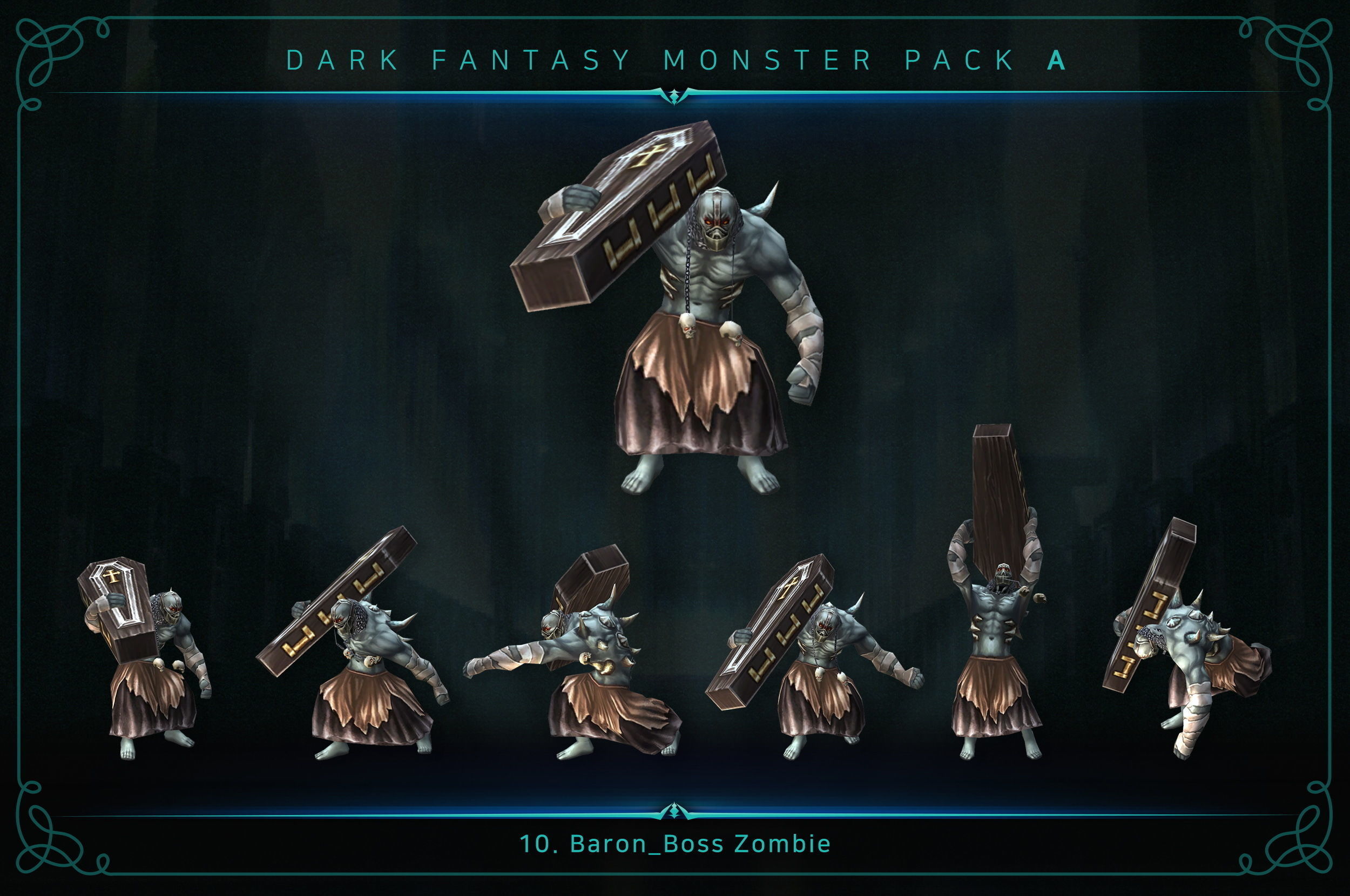 Dark Fantasy Monster Pack A Low-poly 3D model_11