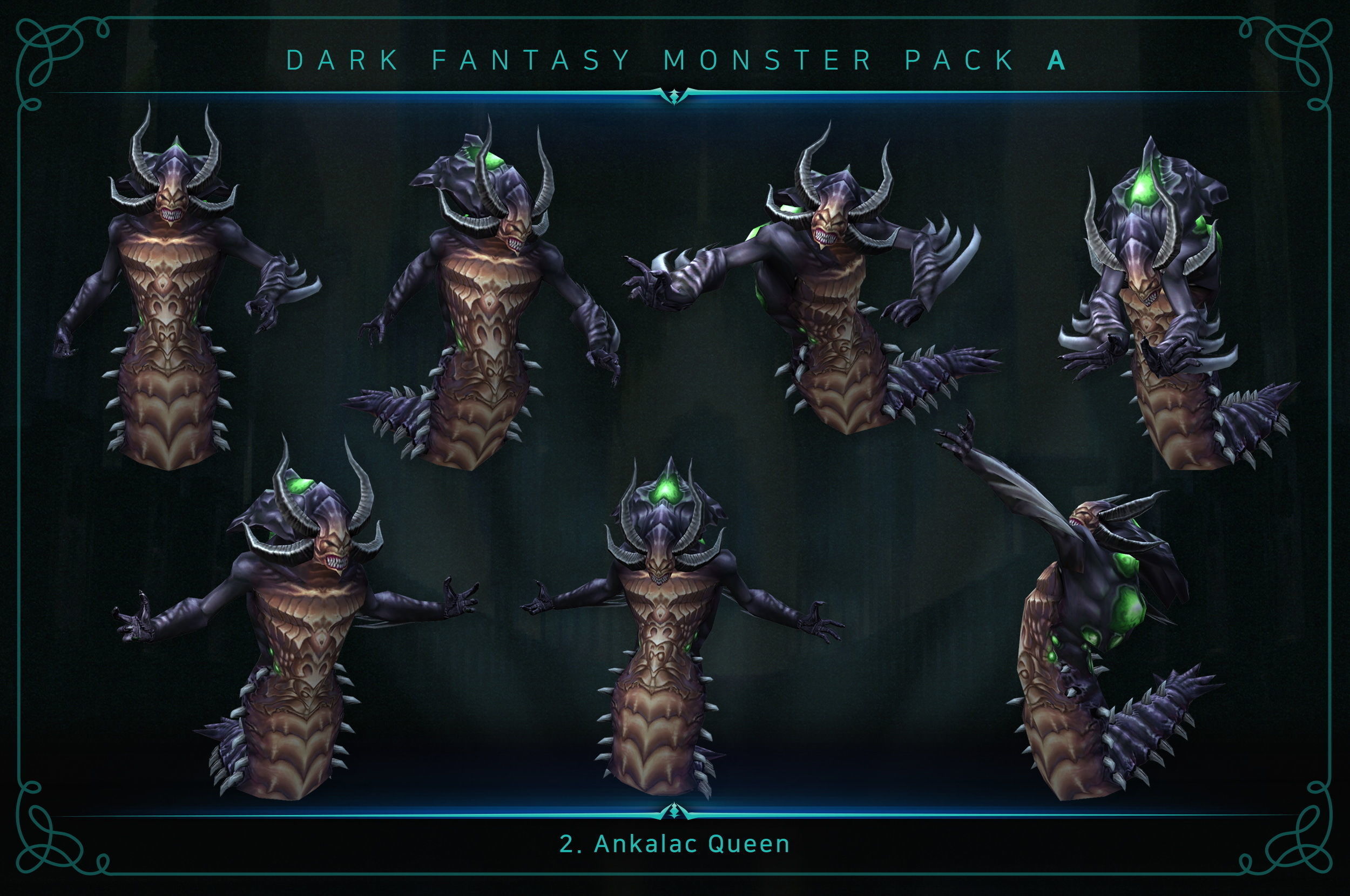 Dark Fantasy Monster Pack A Low-poly 3D model_6