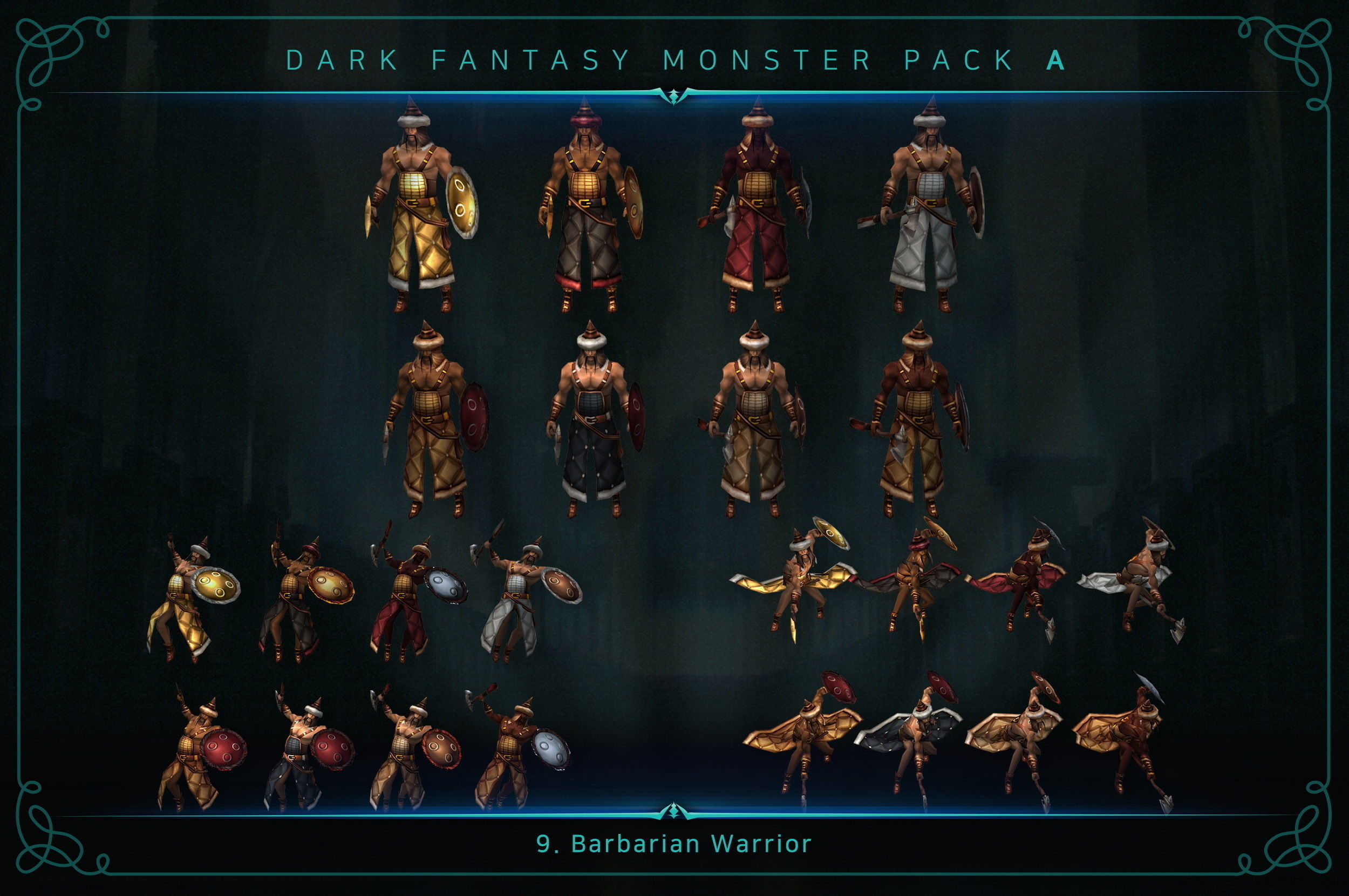 Dark Fantasy Monster Pack A Low-poly 3D model_14