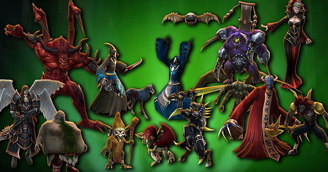 Dark Fantasy Monster Pack B Low-poly 3D model
