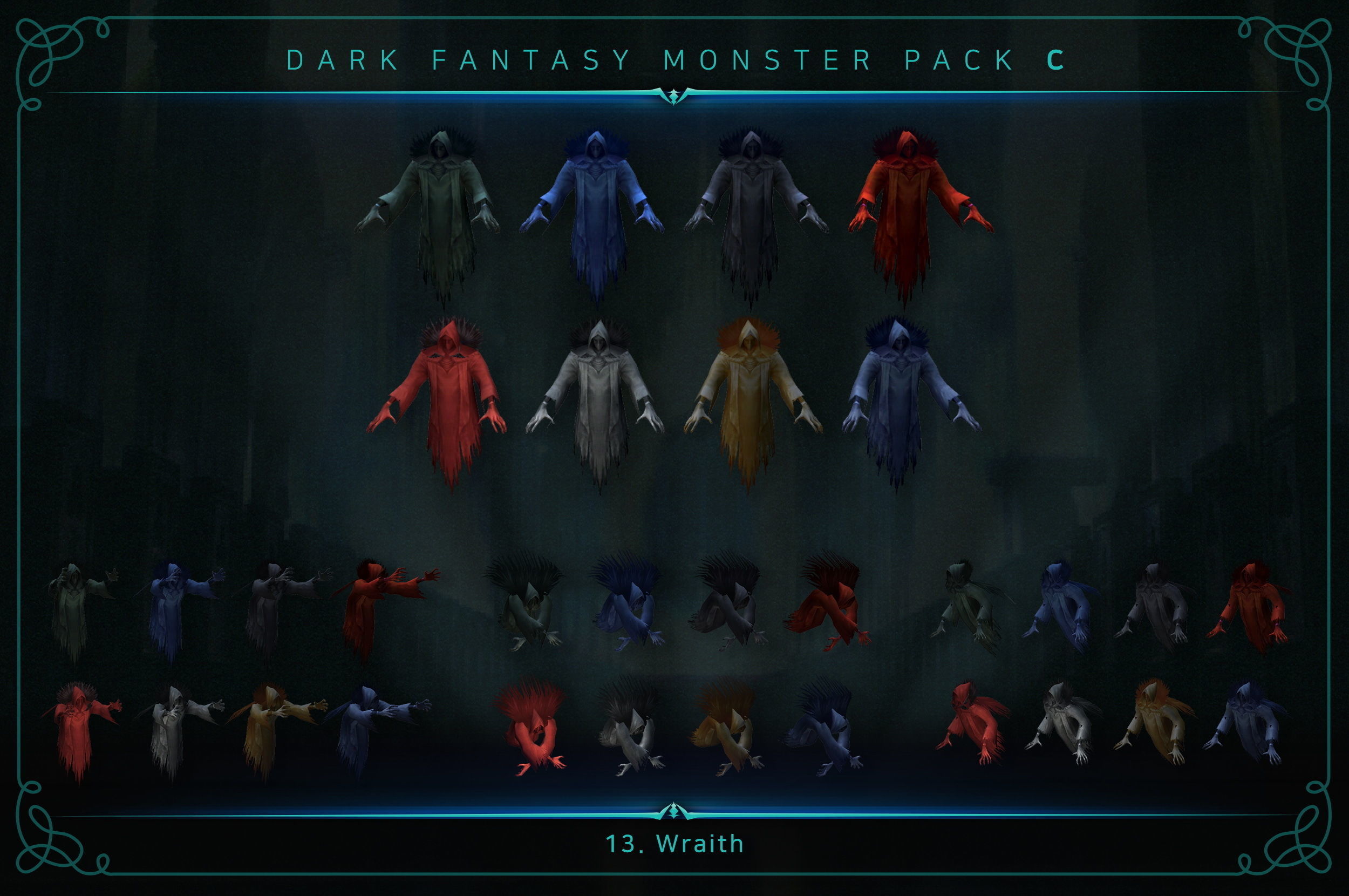 Dark Fantasy Monster Pack C Low-poly 3D model_15