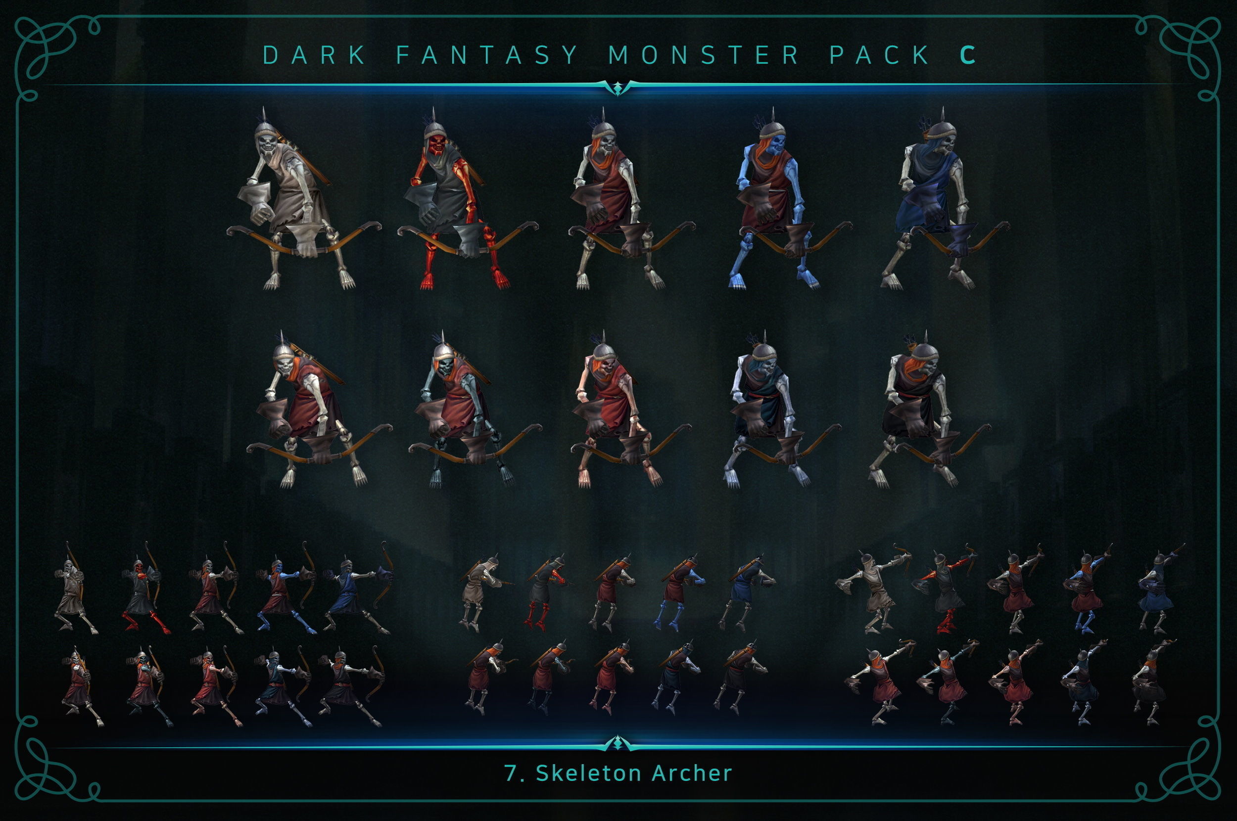 Dark Fantasy Monster Pack C Low-poly 3D model_9