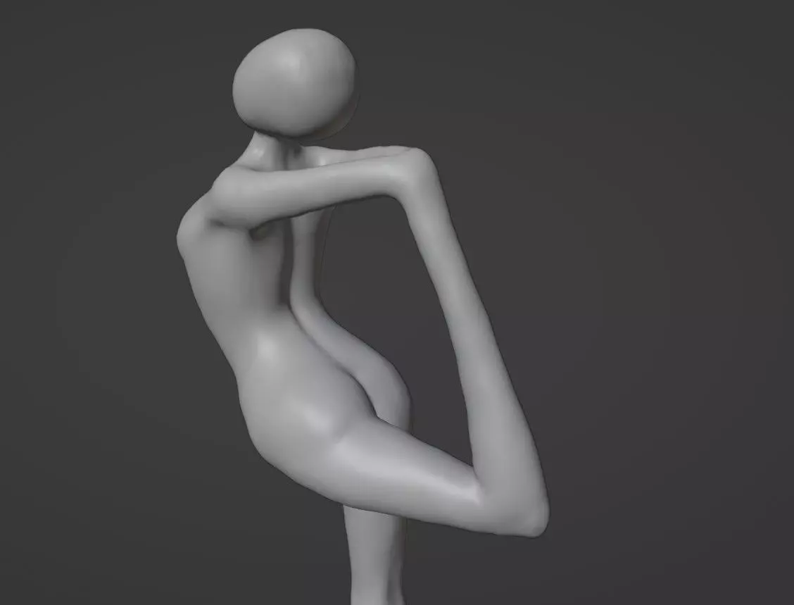 Contortionist with Limbs Fusing Together-3D printable sculpture Free 3D print model
