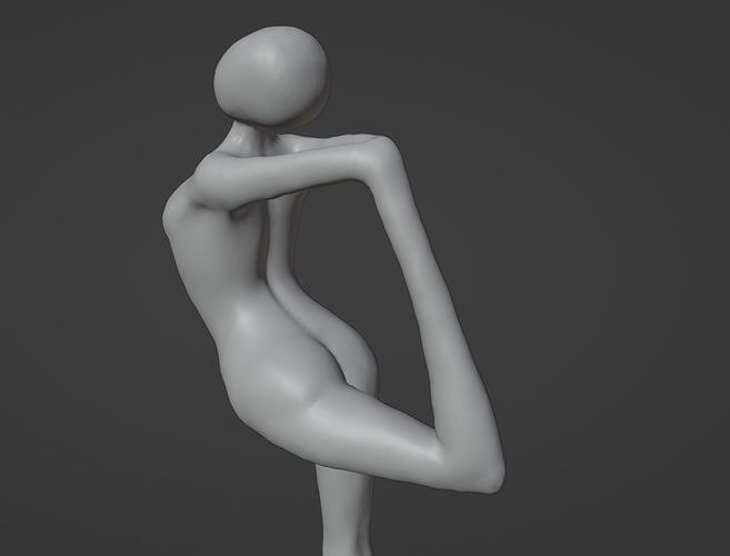 Contortionist with Limbs Fusing Together-3D printable sculpture Free 3D print model