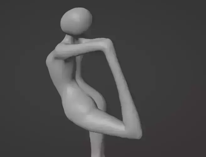 Contortionist with Limbs Fusing Together-3D printable sculpture