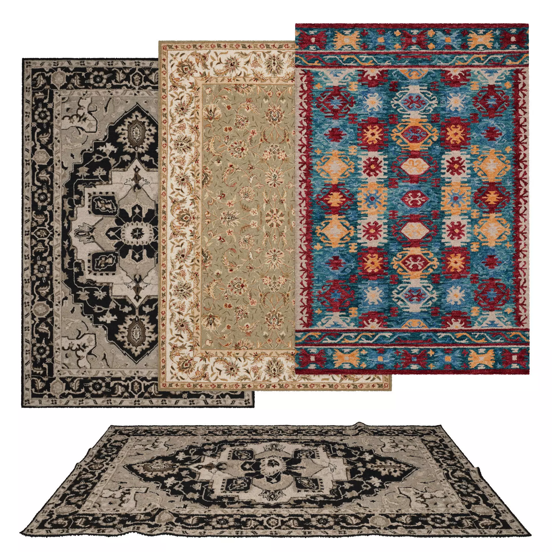 Rugs No 636 Low-poly 3D model_0