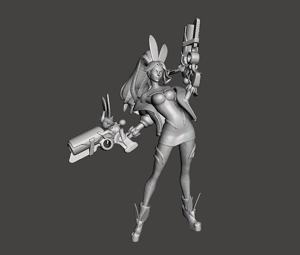 Battle Bunny Miss Fortune 3D Model 3D print model