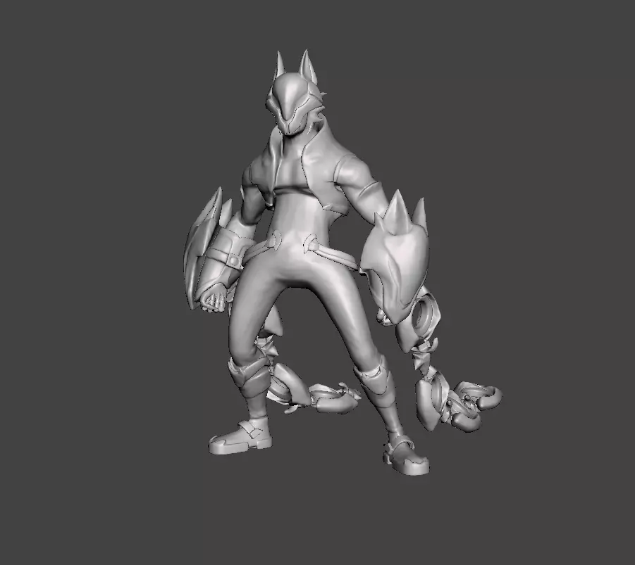 Battle Wolf Sylas 3D Model 3D print model_0