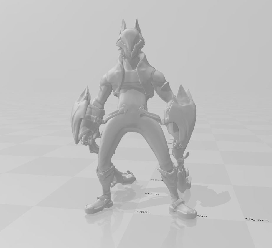 Battle Wolf Sylas 3D Model 3D print model_2
