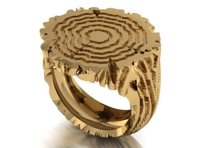 tree trunk ring 3D print model_2