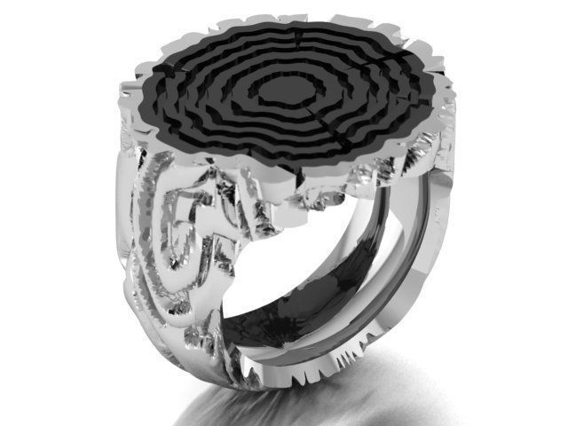 tree trunk ring 3D print model_9