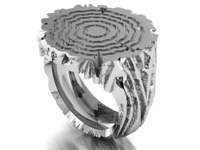 tree trunk ring 3D print model_11