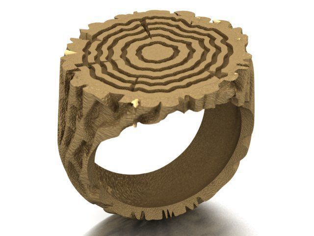 tree trunk ring 3D print model_5