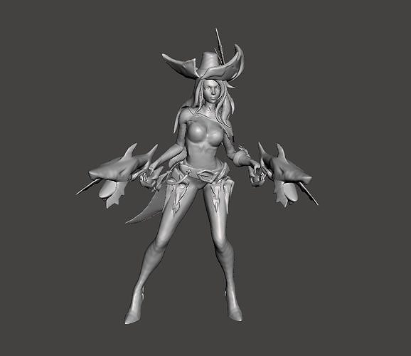 Ruined Miss Fortune 3D Model 3D print model